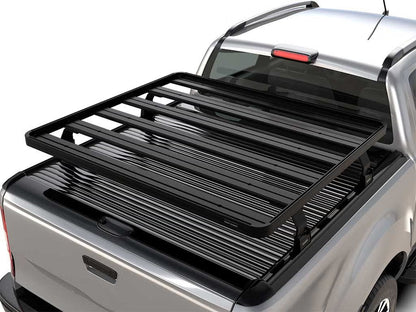 Front Runner Slimline II Load Bed Rack Kit for Pickup with Roll Top (No OEM Track) – Black Aluminum, 1425(W) x 1156(L), Heavy-Duty Design
