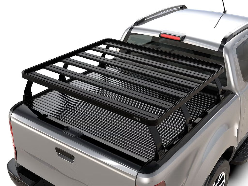 Front Runner Slimline II Load Bed Rack Kit for Truck – Fits Pickup with Roll Top Cover – Black Aluminum, 1425(W) x 1560(L), Tall Design (1PC)