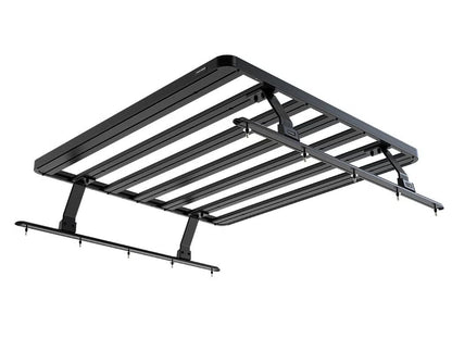 Front Runner Slimline II Load Bed Rack Kit for Pickup Truck – Fits Roll Top with No OEM Track – Black Aluminum, Tall, 1425(W) x 1358(L) (1PC)