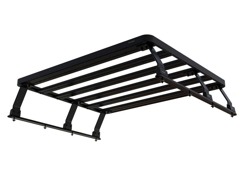 Front Runner Slimline II Load Bed Rack Kit for Pickup Truck – Fits Roll Top with No OEM Track – Black Aluminum, Full-Size Cargo Rack (1PC)