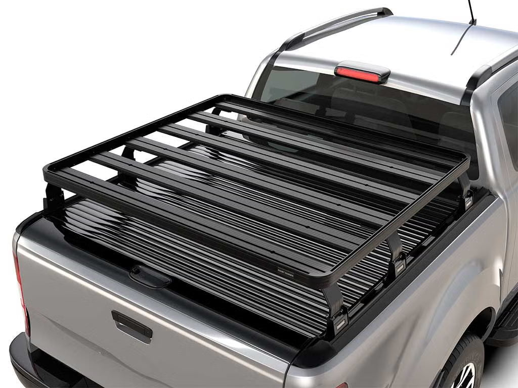 Front Runner Slimline II Load Bed Rack Kit for Truck – Fits 2020-2022 Ford Ranger Raptor w/Securi Lid – Black Aluminum, Full-Size Cargo Rack (1PC)