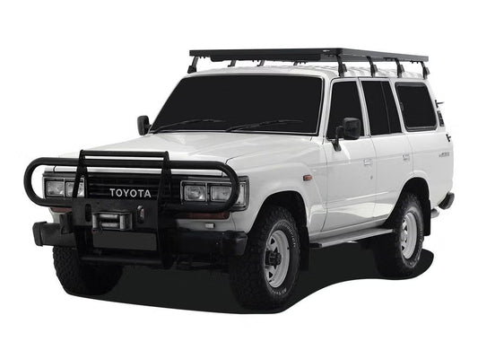 Front Runner Slimline II Roof Rack Kit / Tall for SUV – Fits Toyota Land Cruiser 60 Series – 2166mm Full-Size Black Aluminum Cargo Rack (1PC)