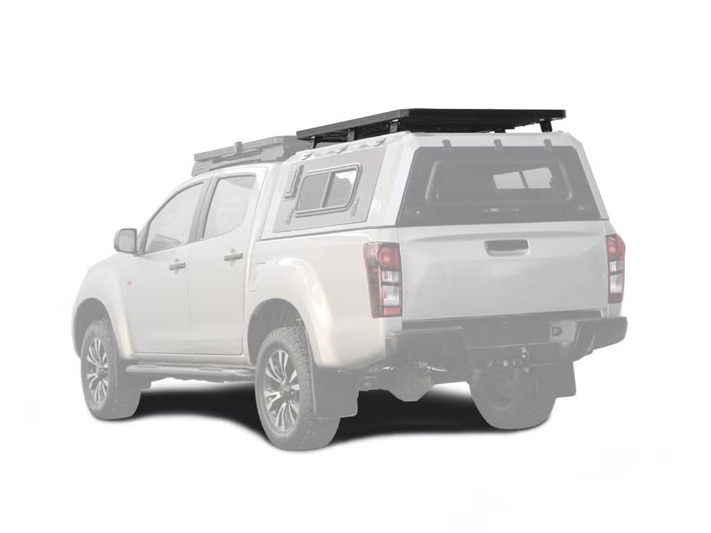 Front Runner Slimline II Rack Kit for Truck Canopy or Trailer – Fits OEM Tracks, Tall Design, 1475(W) x 2166(L), Black Aluminum