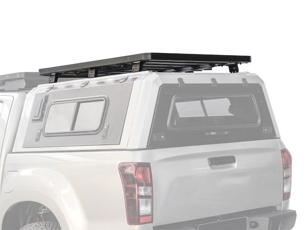 Front Runner Slimline II Rack Kit for Truck Canopy or Trailer – Fits OEM Tracks, Tall, 1475(W) x 1358(L), Black Aluminum