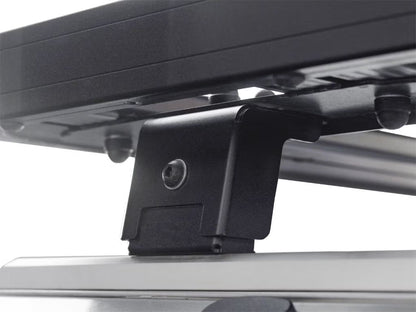 Front Runner Slimline II Rack Kit for Truck Canopy or Trailer – Fits OEM Tracks, Tall, 1475(W) x 1358(L), Black Aluminum