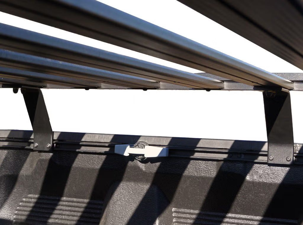 Front Runner Slimline II Load Bed Rack Kit for Truck – Fits 2007-Current Toyota Tundra CrewMax – Black Aluminum, Full-Size Cargo Rack (1PC)