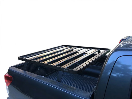 Front Runner Slimline II Load Bed Rack Kit for Truck – Fits 2007-Current Toyota Tundra CrewMax – Black Aluminum, Full-Size Cargo Rack (1PC)