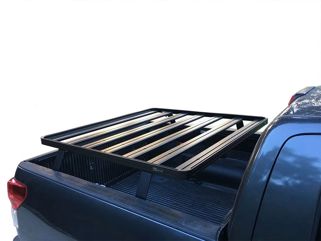 Front Runner Slimline II Load Bed Rack Kit – Fits Toyota Tundra DC 4-Door Pickup (2007-Current) – Full-Size Cargo Rack, Black Aluminum (1PC)
