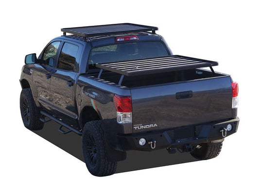 Front Runner Slimline II Load Bed Rack Kit – Fits Toyota Tundra DC 4-Door Pickup (2007-Current) – Full-Size Cargo Rack, Black Aluminum (1PC)