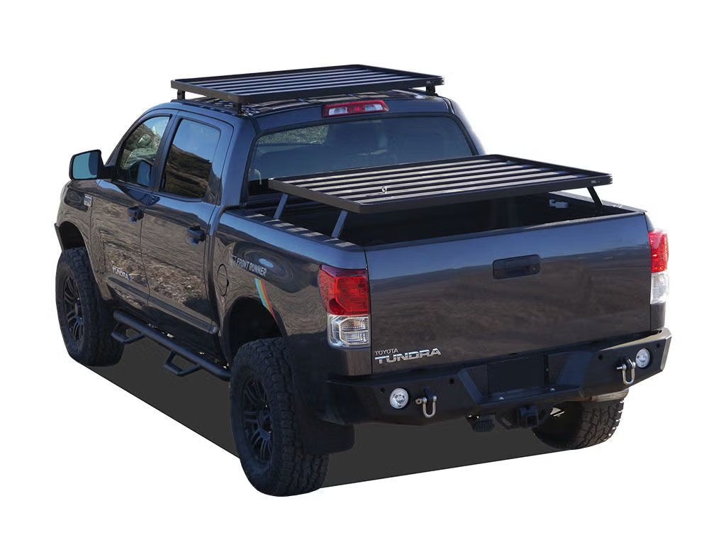 Front Runner Slimline II Load Bed Rack Kit for Truck – Fits 1999-2006 Toyota Tundra DC 4-Door Pickup – Black Aluminum, Full-Size Cargo Rack (1PC)