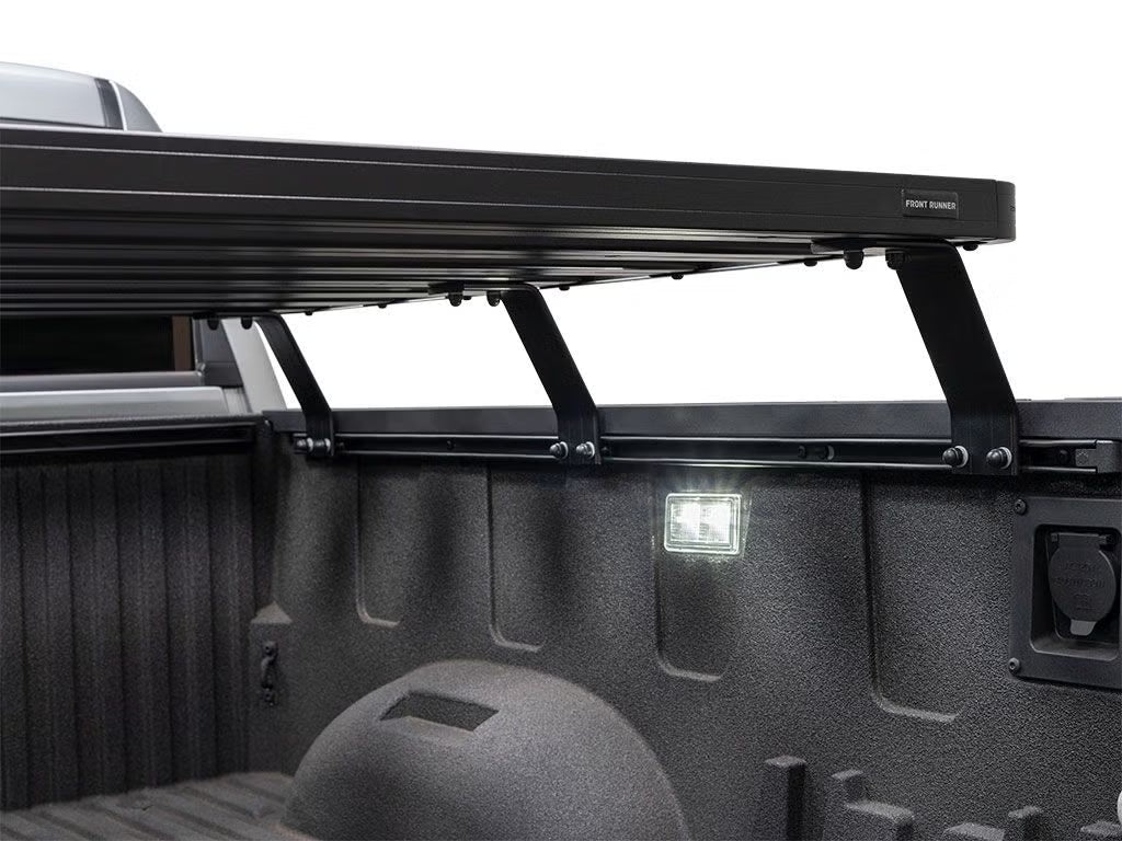 Front Runner Slimline II Load Bed Rack Kit – Fits Toyota Tundra CrewMax 5.5’ (2007-Current) – Full-Size Cargo Rack, Black Aluminum (1PC)