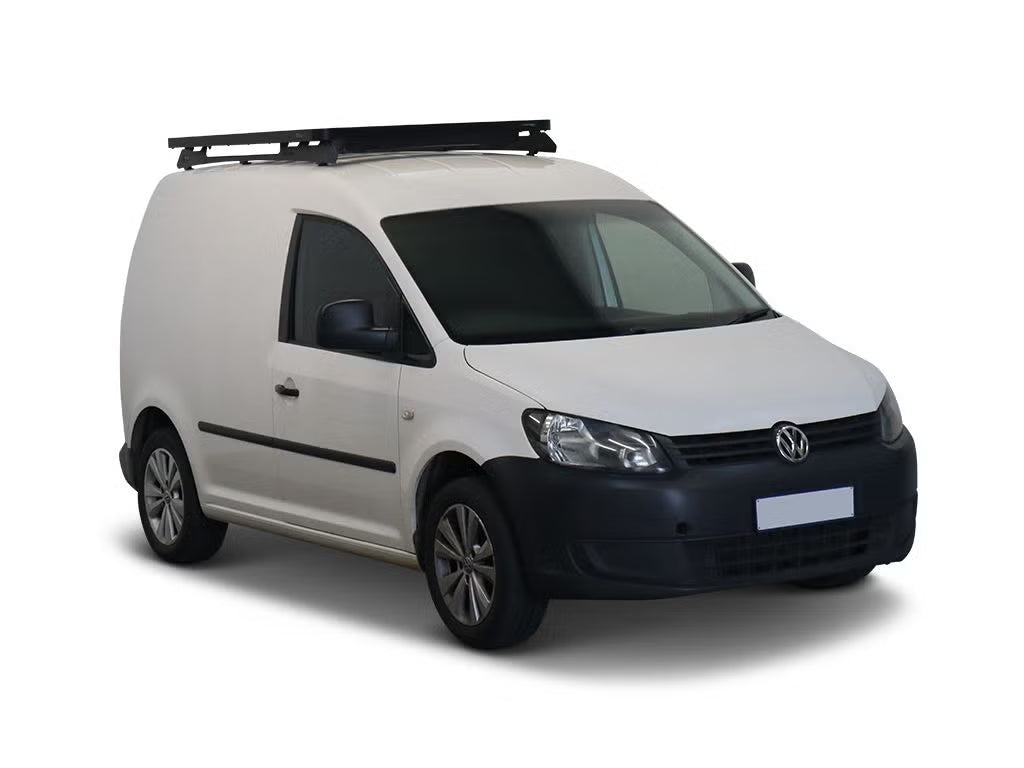 Front Runner Slimline II Roof Rack Kit for Van – Fits 2015–2020 Volkswagen Caddy SWB – Black Aluminum, Full-Size, No-Drill Install (1PC)