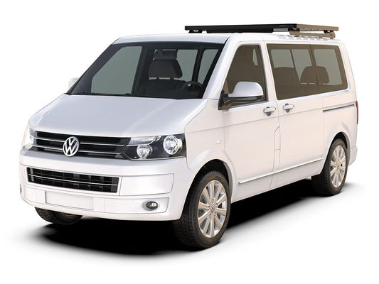 Front Runner Slimline II 1/2 Roof Rack Kit for Van – Fits 2003–2015 Volkswagen T5 Transporter LWB – Black Aluminum, No-Drill Install (1PC)
