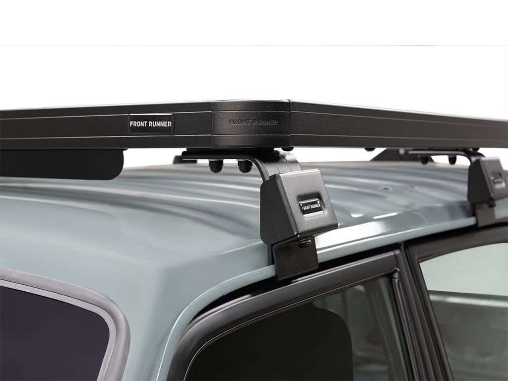 Front Runner Slimline II Roof Rack Kit for Wagon – Fits 1974–1993 Volvo 200 Series 4-Door – Black Aluminum, Full-Size, No-Drill Install (1PC)