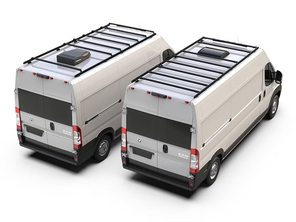 Front Runner Slimpro Roof Rack Kit for Van – Fits 2014-Current RAM ProMaster 2500 (136” WB / High Roof) – Black Aluminum Adjustable Mount (1PC)