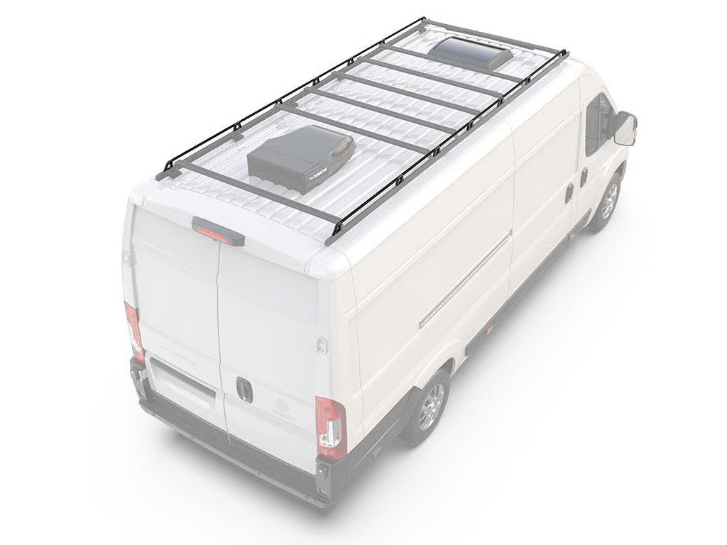 Front Runner Slimpro Van Rack Expedition Rails for Van – Fits 3579mm Tray – Black Aluminum & Stainless Steel, 3206(L) x 20(W), Modular Design (1PC)