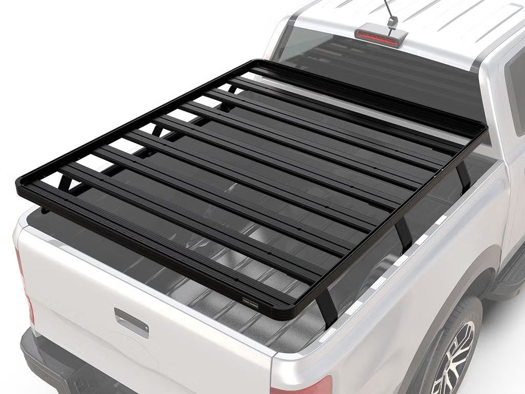 Front Runner Slimline II Load Bed Rack Kit for Truck – Fits 2007-Current Toyota Tundra CrewMax 6.5’ Bed – Black Aluminum, Full-Size Cargo Rack (1PC)