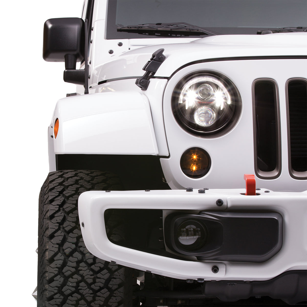 J.W. Speaker Model 8700 Evolution J2 LED Headlights Carbon Fiber – Fits 2007-18 Jeep Wrangler JK - image 6
