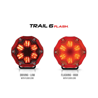 J.W. Speaker Trail 6 Flash LED Deceleration Lights Red LED – Fits UTV, ATV & Off-Road 4x4 - image 4