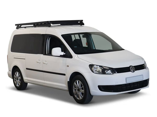 Front Runner Slimline II Roof Rack Kit for Van – Fits 2015–2020 Volkswagen Caddy LWB – Black Aluminum, Full-Size, No-Drill Install (1PC)