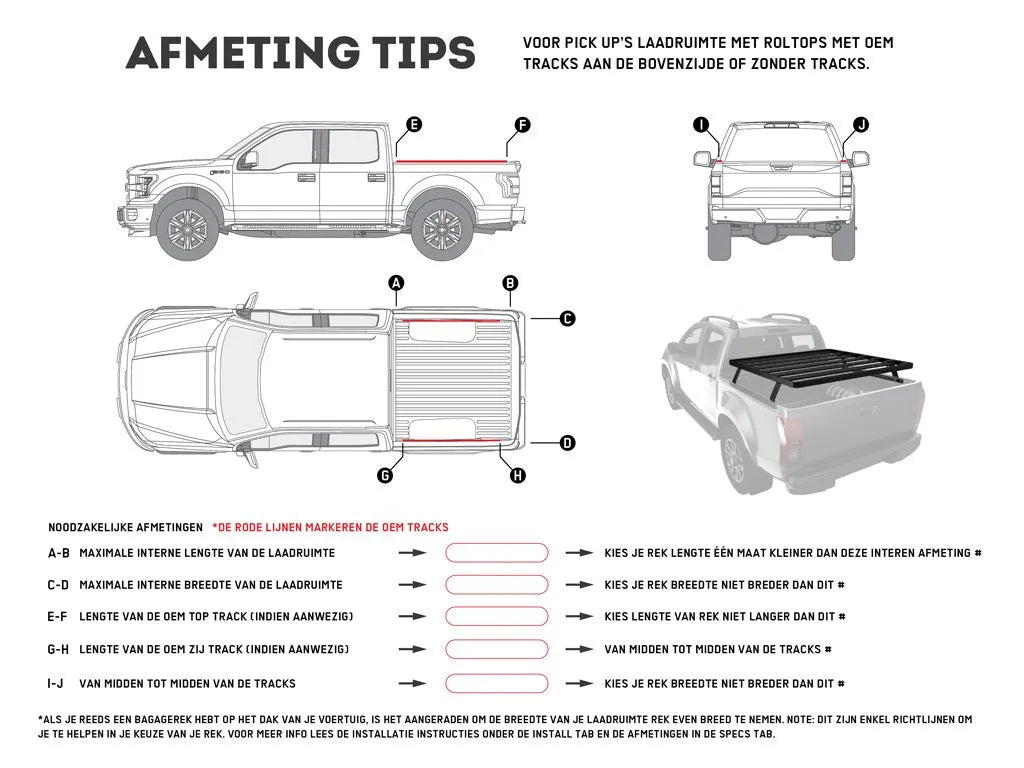 Front Runner Slimline II  Pickup Truck Bed Rack 1425mm(W) x 1358mm(L)