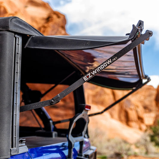 EZ4X4 EZWindow Square Back for Jeep JK & JKU – Fits 2007–2018 – Soft-Top Rear Window, Pull-to-Open, Easy Install