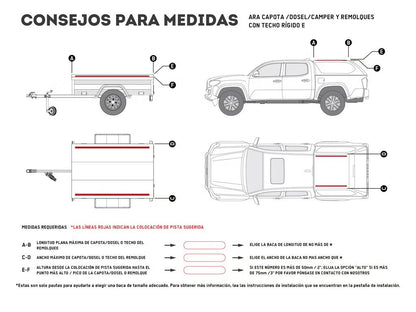Front Runner Slimline II Rack Kit for Truck Canopy or Trailer – Fits OEM Tracks, Tall Design, 1425(W) x 2570(L), Black Aluminum