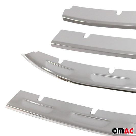 OMAC USA Front Bumper Grill Trim Molding for SUVs – Fits 2022–2024 Volkswagen Tiguan - 4Pcs (Stainless Steel, Chrome)