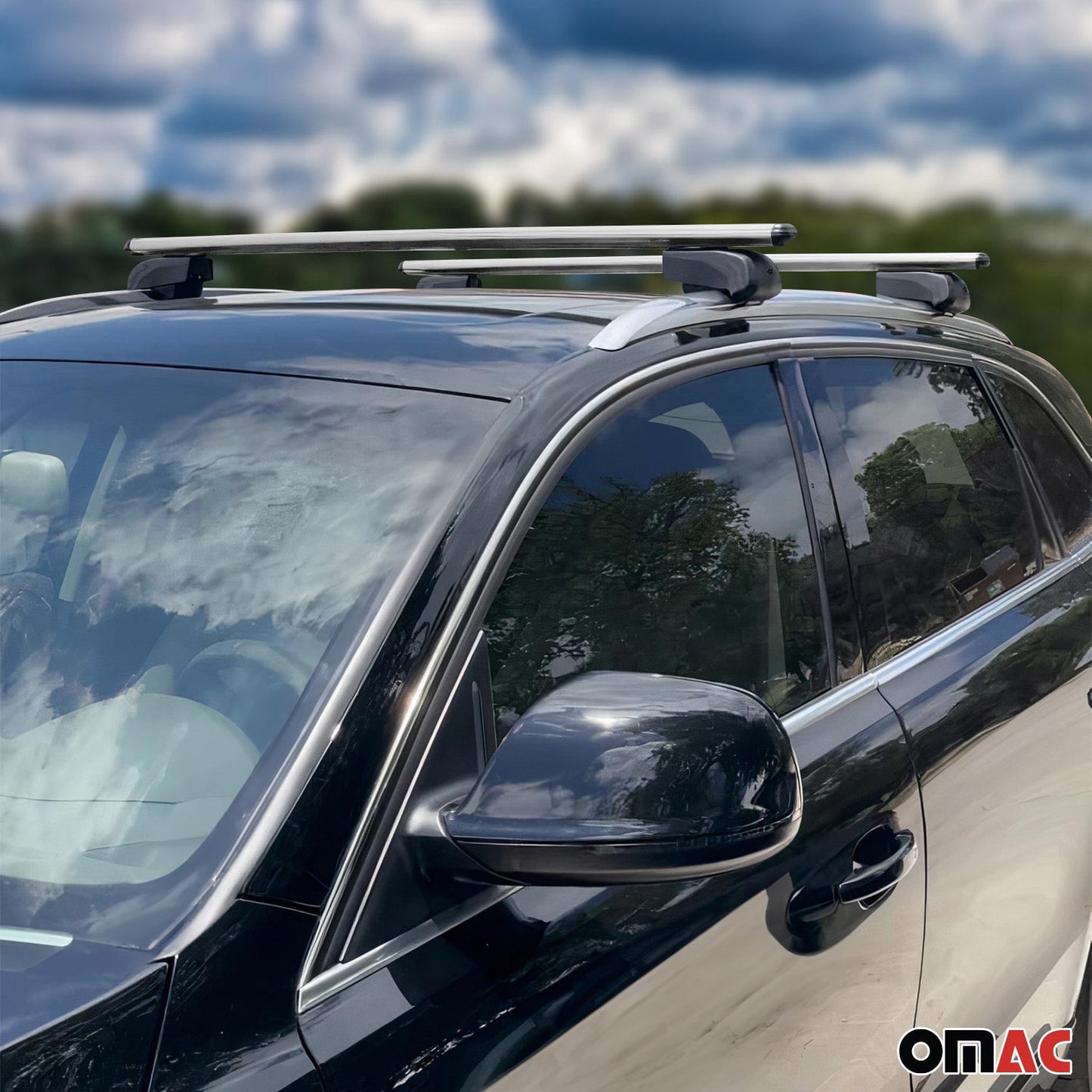 Omac USA Roof Rack Cross Bars for Cars – Fits with 2012-2017 Kia Cee’d Sportswagon (2 Pcs, Silver, Aluminum)