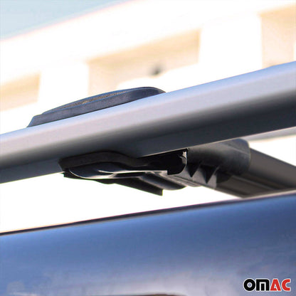 OMAC USA Roof Rack Cross Bars for SUV – Fits 2011-2024 Mitsubishi Outlander Sport (Raised Rails) – Aluminium Black (2 Pcs)