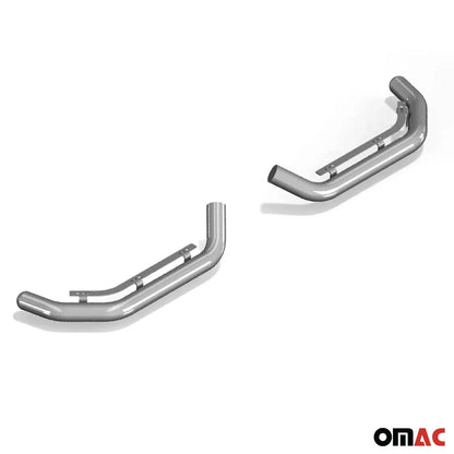 OMAC USA Bull Bar Push Front Bumper Grille for Vans – Fits 2006–2013 Mercedes Sprinter W906 - 2Pcs (Steel, Silver)