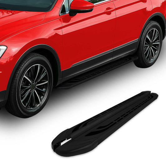 Omac USA Aluminum Running Boards, Side Steps for SUV – Fits with 2005-2010 Jeep Grand Cherokee – Black (2 Pcs)