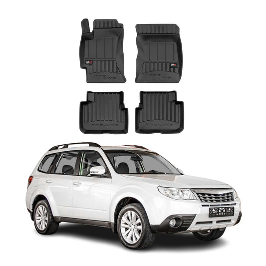 OMAC USA Premium Floor Mats Liners for Cars – Fits 2009-2013 Subaru Forester (Black, 4 Pcs, All Weather Heavy Duty)