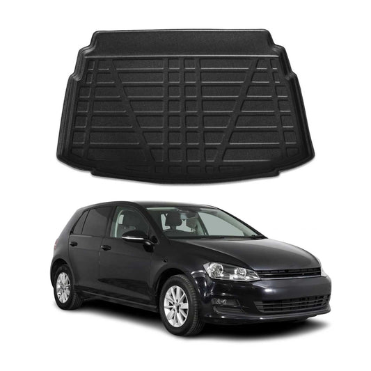 OMAC USA Cargo Liner Trunk Rubber Mat for Car – Fits with 2015-2021 Volkswagen Golf Mk7 (Lower Trunk Shelf) – All Weather, Black (1 Pc)