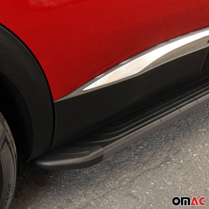 Omac USA Aluminum Running Boards, Side Steps for SUV – Fits with 2009-2020 Dodge Journey – Black (2 Pcs)