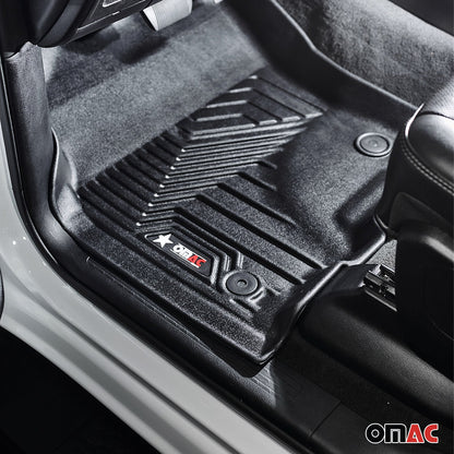 OMAC USA Premium Floor Mats for SUV – First & Second Row – fits with 2019–2025 Honda Passport – Black (3 Pcs)