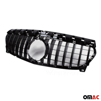 OMAC USA GT R Style Front Bumper Grille for Cars – Fits 2019–2022 Mercedes A-Class W177 Hatchback (Glossy Black, 1Pc)