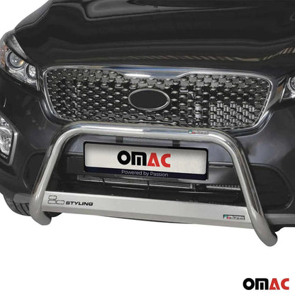 OMAC USA Bull Bar Push Front Bumper Grille for SUVs – Fits 2016–2018 Kia Sorento (Silver, 1Pc)