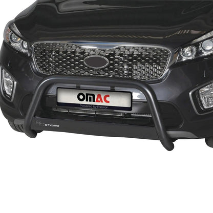 OMAC USA Bull Bar Push Front Bumper Grille Guard – Fits 2016–2018 Kia Sorento – Black Steel, 1 Pc