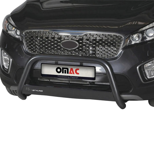 OMAC USA Bull Bar Push Front Bumper Grille Guard – Fits 2016–2018 Kia Sorento – Black Steel, 1 Pc