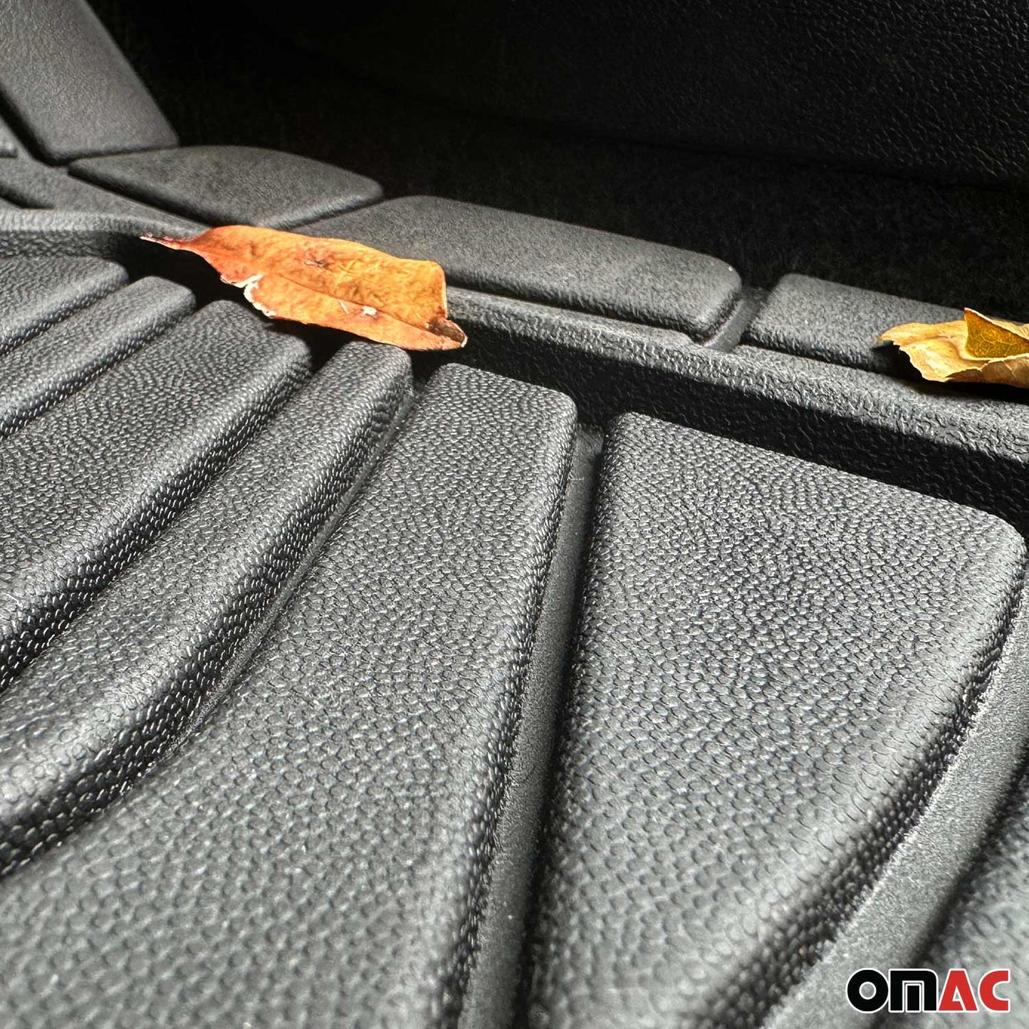 OMAC USA - Goodyear Floor Mats Cars Trucks SUV Black All Season Heavy Duty Rubber 2Pcs