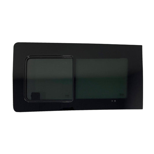OMAC USA Front Left Side Sliding Window Glass for Cargo Van – Fits 2016–2024 Mercedes Metris L2/L3 – Black Tempered Replacement Auto Glass (1 Pc)