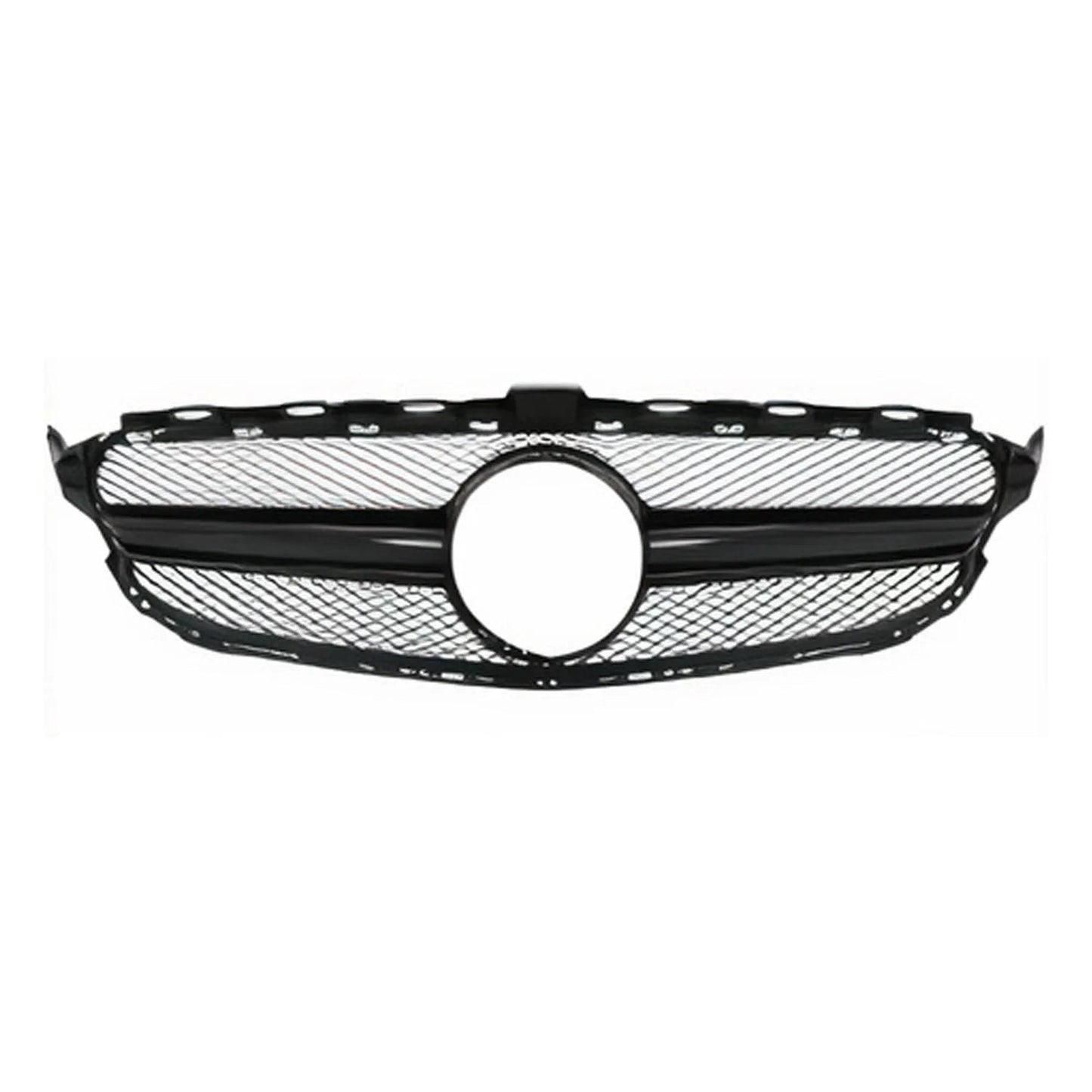 OMAC USA Front Grille Mesh AMG Style for Cars – Fits 2019–2021 Mercedes C-Class C180, C200, C250, C300, C350e (Black, W/O Emblem Hole)
