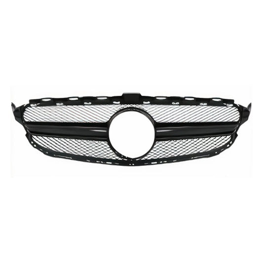 OMAC USA Front Grille Mesh AMG Style for Cars – Fits 2019–2021 Mercedes C-Class C180, C200, C250, C300, C350e (Black, W/O Emblem Hole)