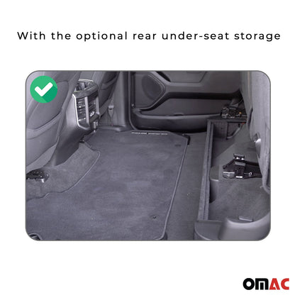 OMAC USA Premium Floor Mats Liners for Truck – Fits 2020–2025 Jeep Gladiator – First & Second Row Set All Weather Heavy Duty Black (3 Pcs)
