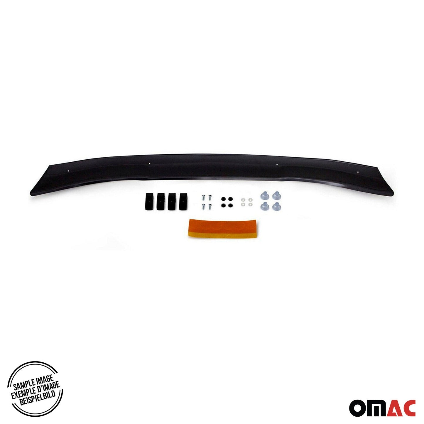 OMAC USA Front Bug Shield Hood Deflector for SUV – Fits 2010-2012 Lexus RX350 – Smoke Black Acrylic (1 Pc)