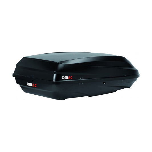 OMAC USA Roof Cargo Box for Car/SUV – 8 Cu Ft Rooftop Luggage Carrier Dual-Side Opening – Matt Black (1 Pc)