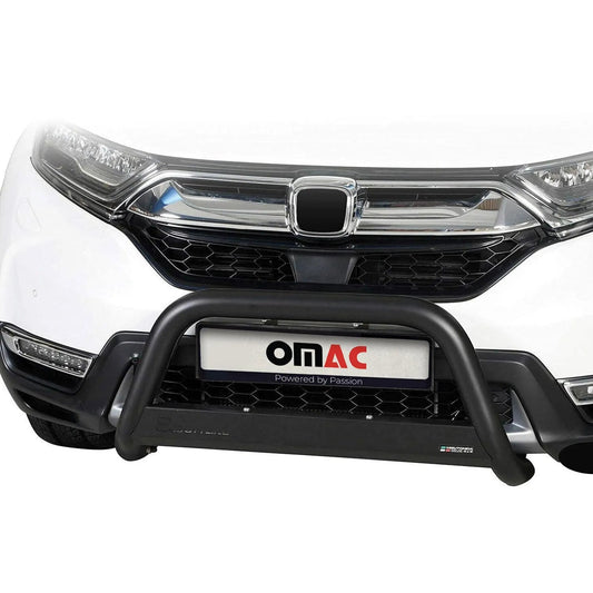 OMAC USA Bull Bar Push Front Bumper Grille for SUV – Fits 2020-2022 Honda CR-V Hybrid – Black Steel (1 Pc)