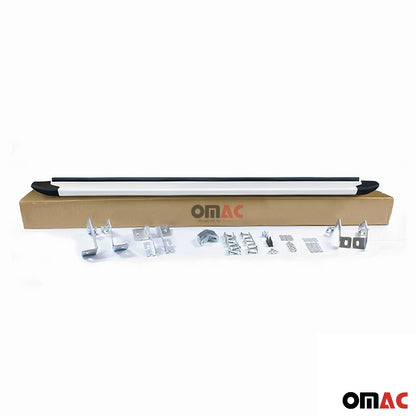 Omac USA Aluminum Running Boards, Side Steps for SUV – Fits with 2013-2015 Subaru XV Crosstrek – Silver (2 Pcs)
