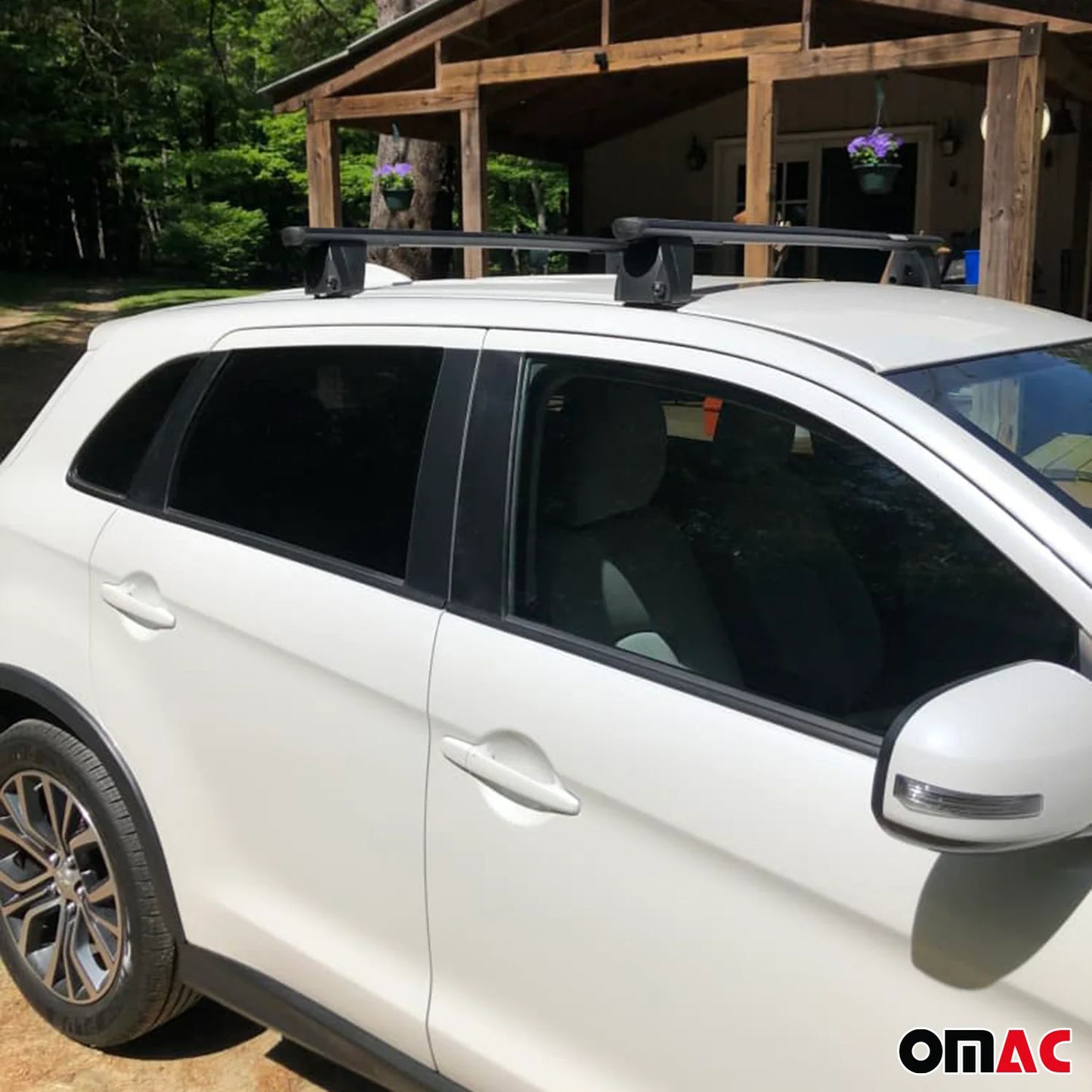 Omac USA Roof Rack Cross Bars for Cars – Fits with 2013-2019 Mercedes CLA C117 (2 Pcs, Silver, Aluminum)